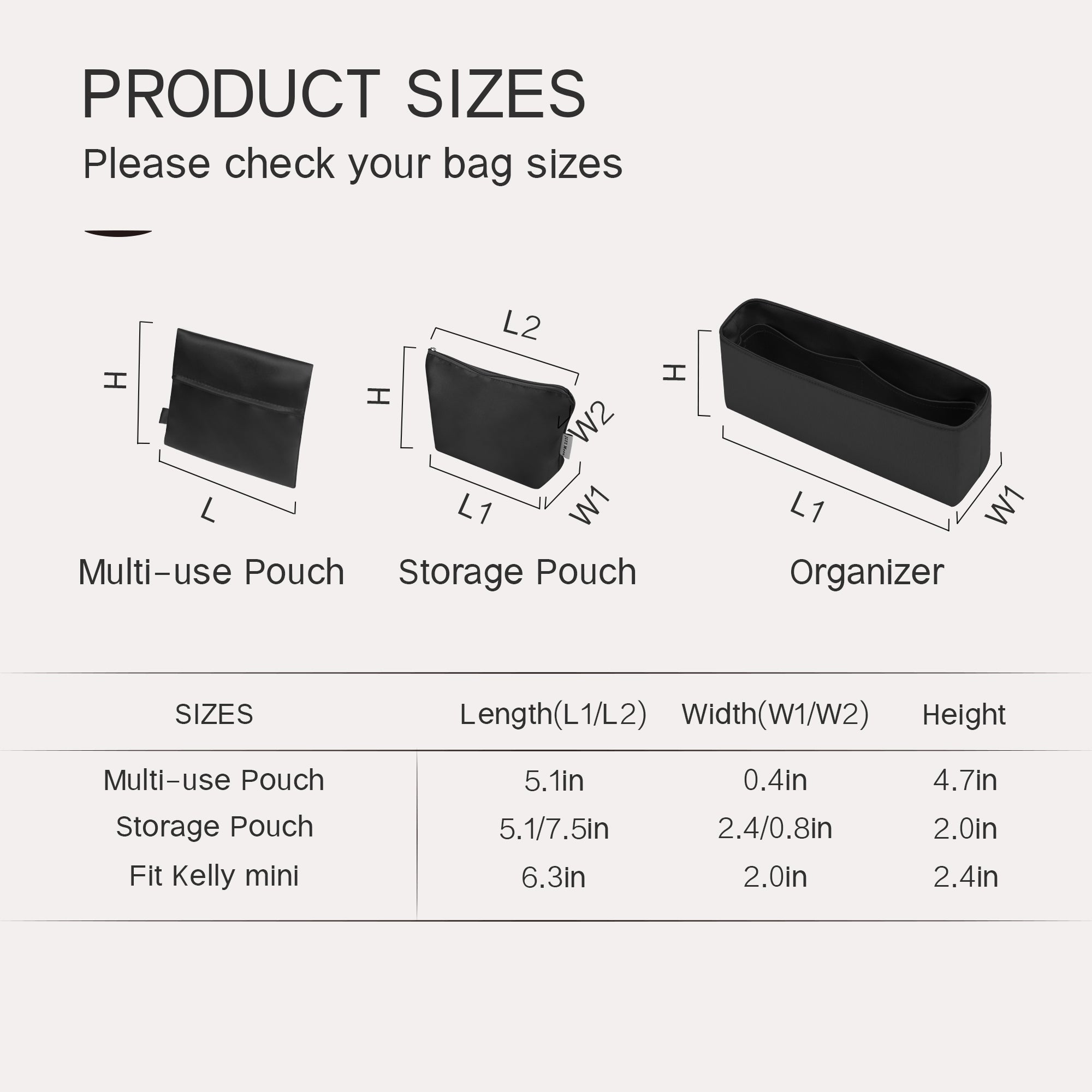 Silky Purse Insert Organizer 3 Set for Chanel CF Bags, Silk Touch Bag Organizer, Luxury Handbag Shaper,Lightweight