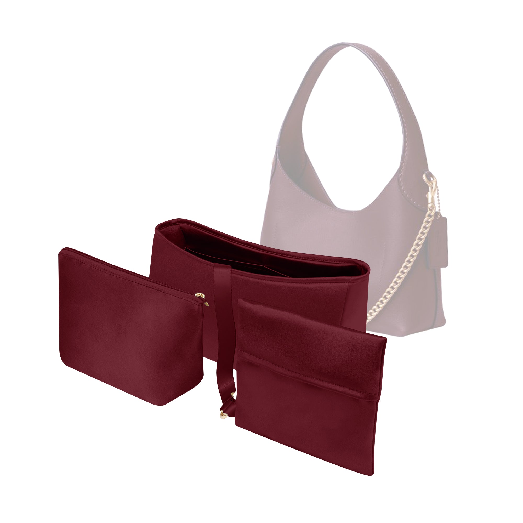 Silky Purse Insert Organizer 3 Set for Coach Brooklyn 23/28/34/39 Bags
