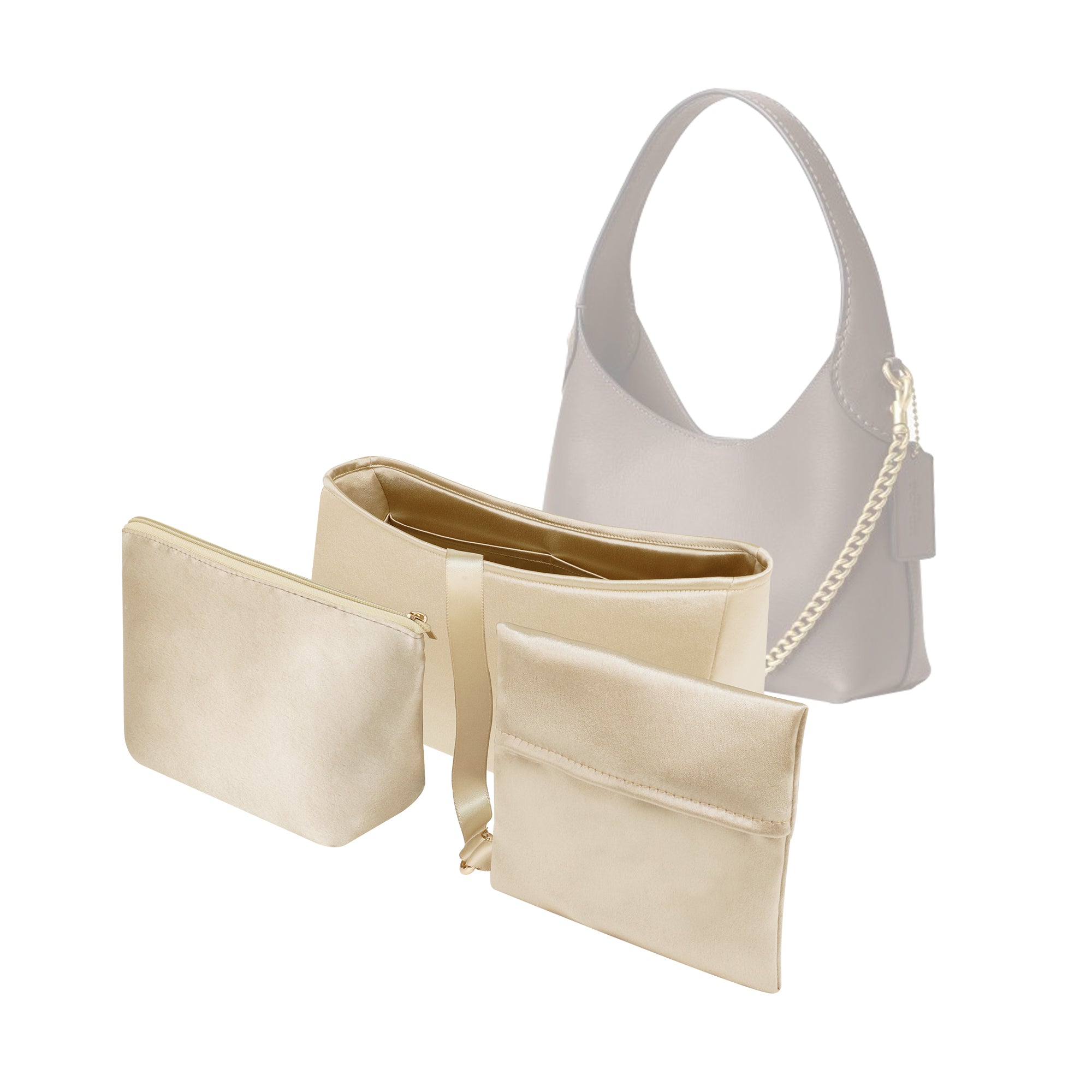 Silky Purse Insert Organizer 3 Set for Coach Brooklyn 23/28/34/39 Bags