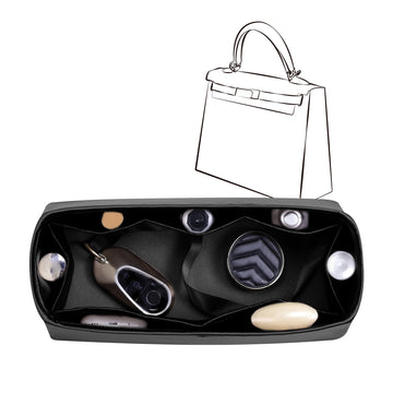 Silky Bag Insert Organizer 3 Set Fit for Kelly Pochette/Mini II/20/Danse/2424 mini, Silk Liner and Storage Pouch