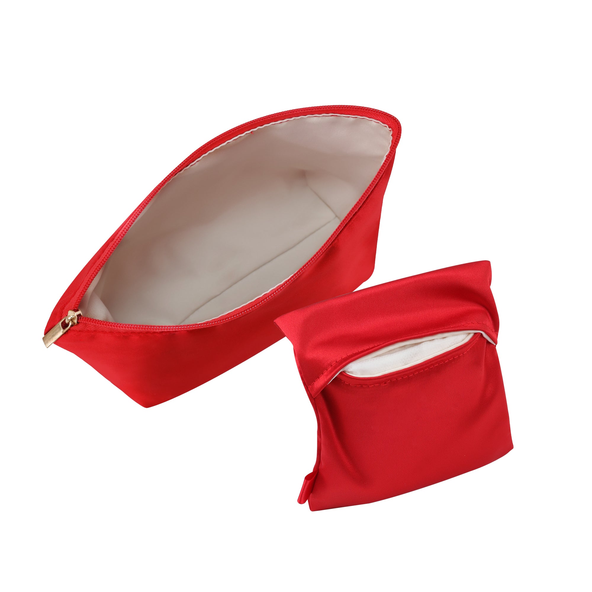 Travel Makeup Bag, silk Cosmetic Bag, Travel Toiletry Bag Organizer Cute Makeup Brushes Aesthetic Accessories Storage Bag for Women