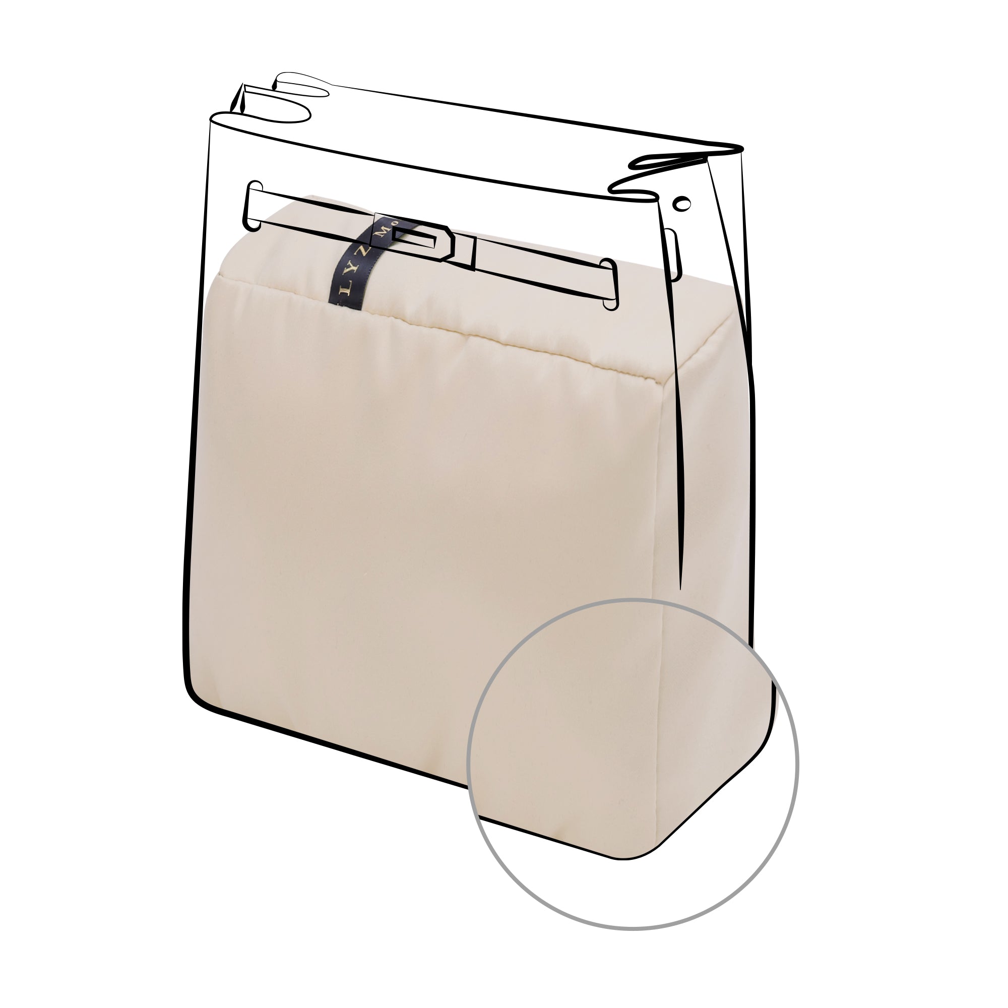 Purse Pillow Insert for Hermes Kelly Bags, Velvet Bag Shaper, Superior Resilience, Exclusively for So Kelly/ Kelly Ado/ Kelly Messenger/ Kelly Elan/ Shoulder Kelly/ Kelly Doll