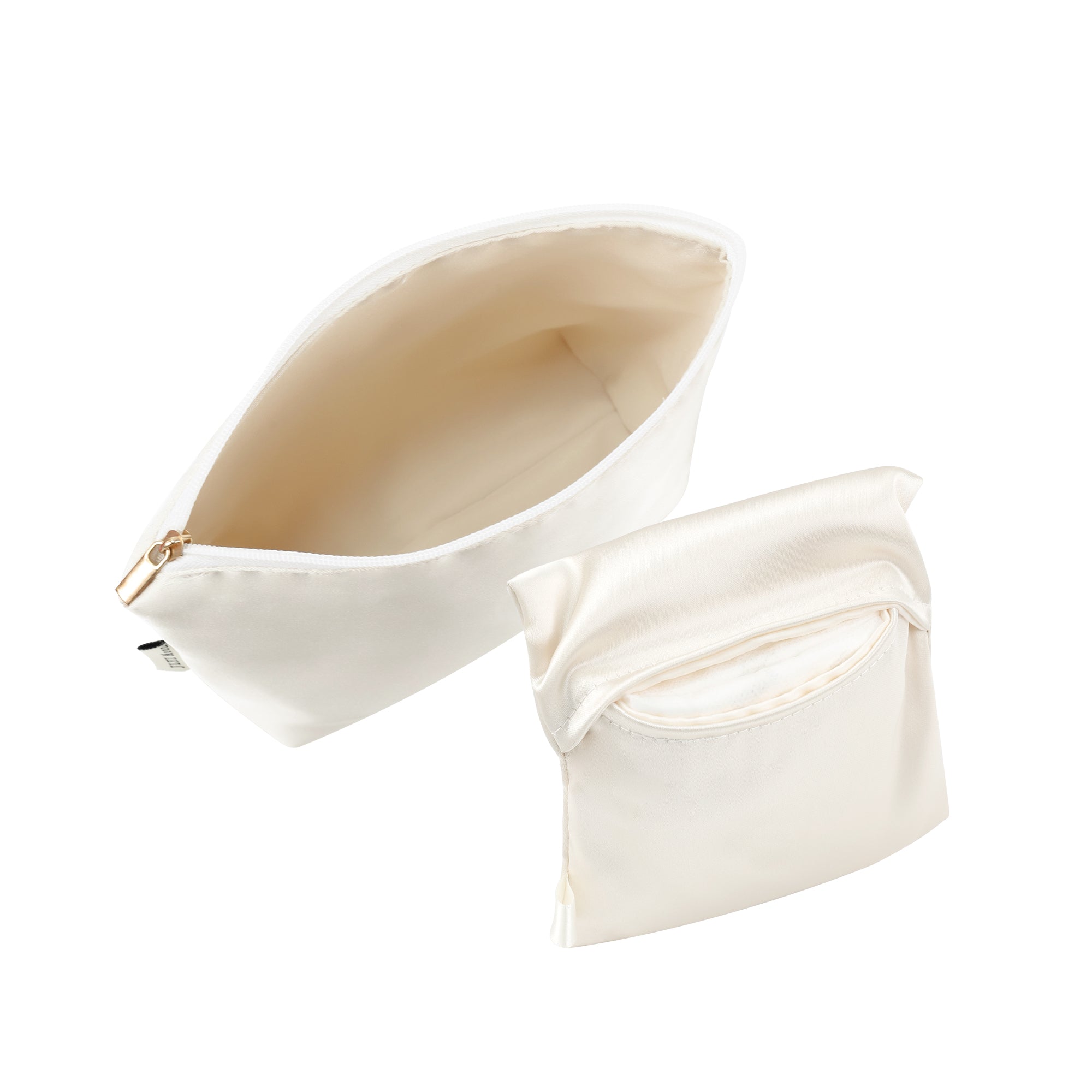 Travel Makeup Bag, silk Cosmetic Bag, Travel Toiletry Bag Organizer Cute Makeup Brushes Aesthetic Accessories Storage Bag for Women