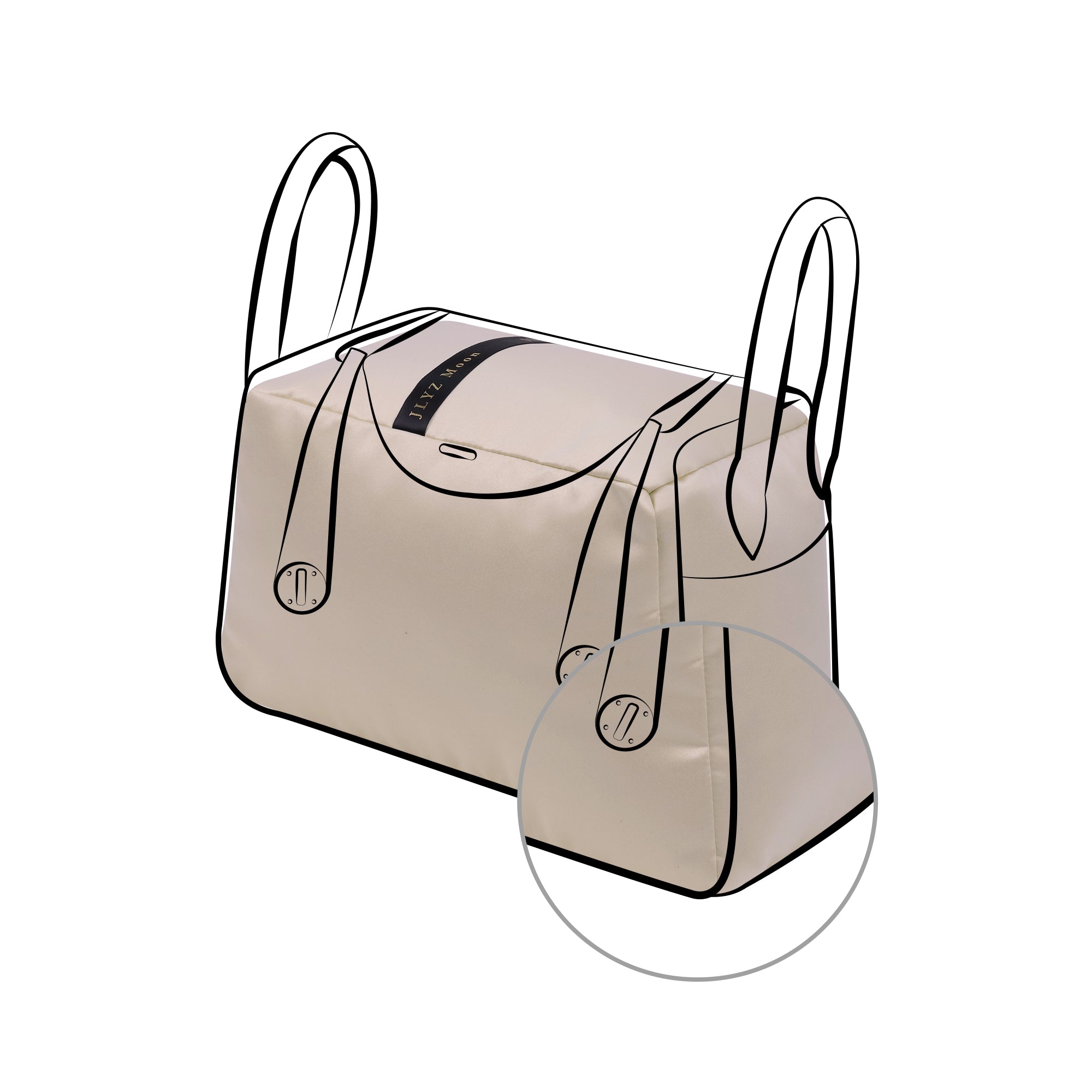 Purse Shaper for Lindy Bags, Velvet Bag Pillow Inserts Compatible with Hermes Lindy, Superior Resilience, Exclusively for Lindy Bag