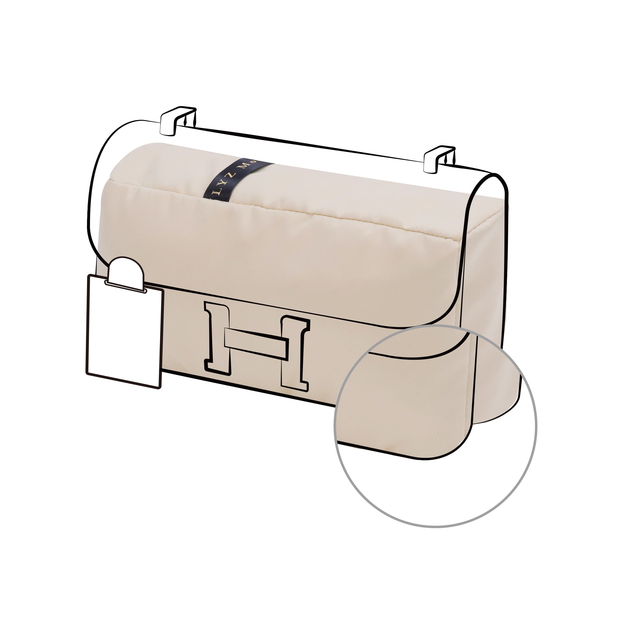 Purse Pillow for Constance/Roulis Bags, Velvet Bag Shaper Compatible with Hermes Constance, Superior Resilience