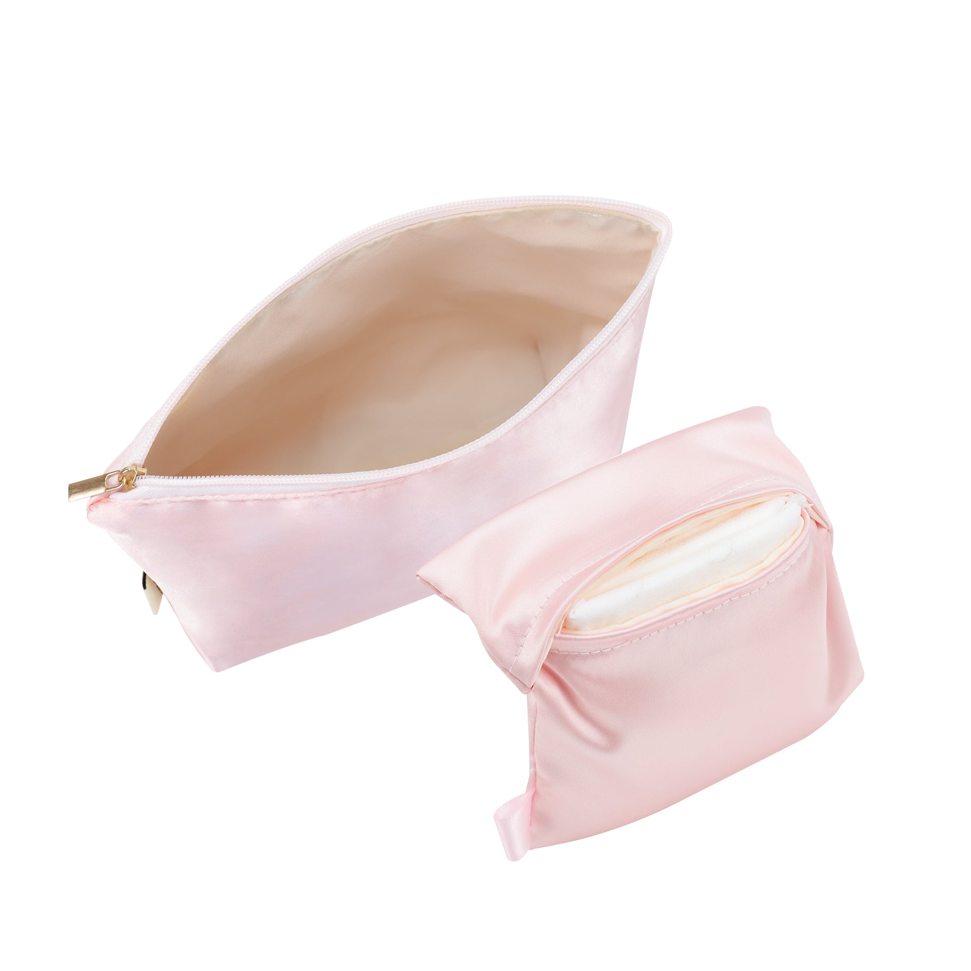 Travel Makeup Bag, silk Cosmetic Bag, Travel Toiletry Bag Organizer Cute Makeup Brushes Aesthetic Accessories Storage Bag for Women