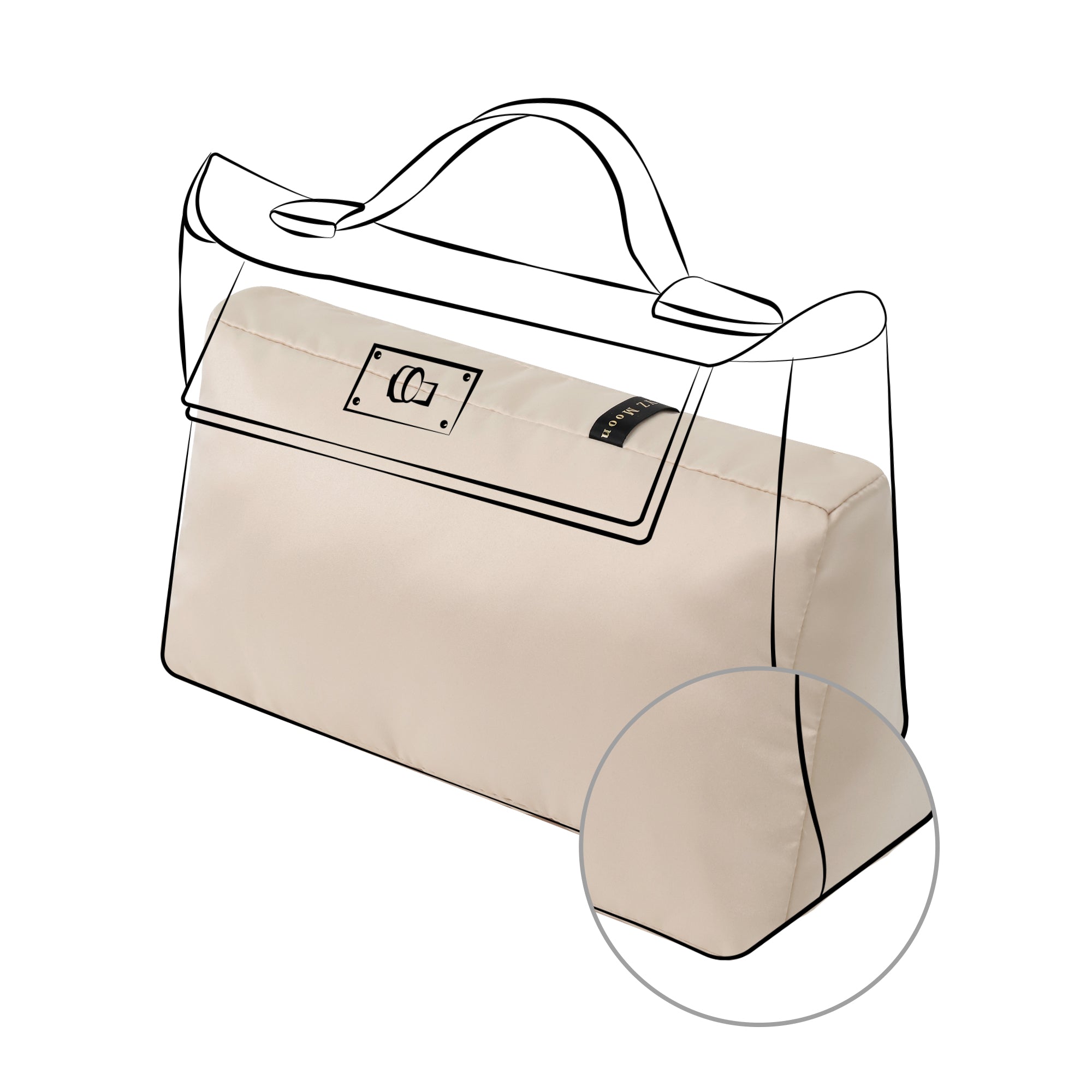 Purse Pillow Insert for Hermes Kelly Bags, Velvet Bag Shapers, Superior Resilience, Exclusively for Kelly Bag