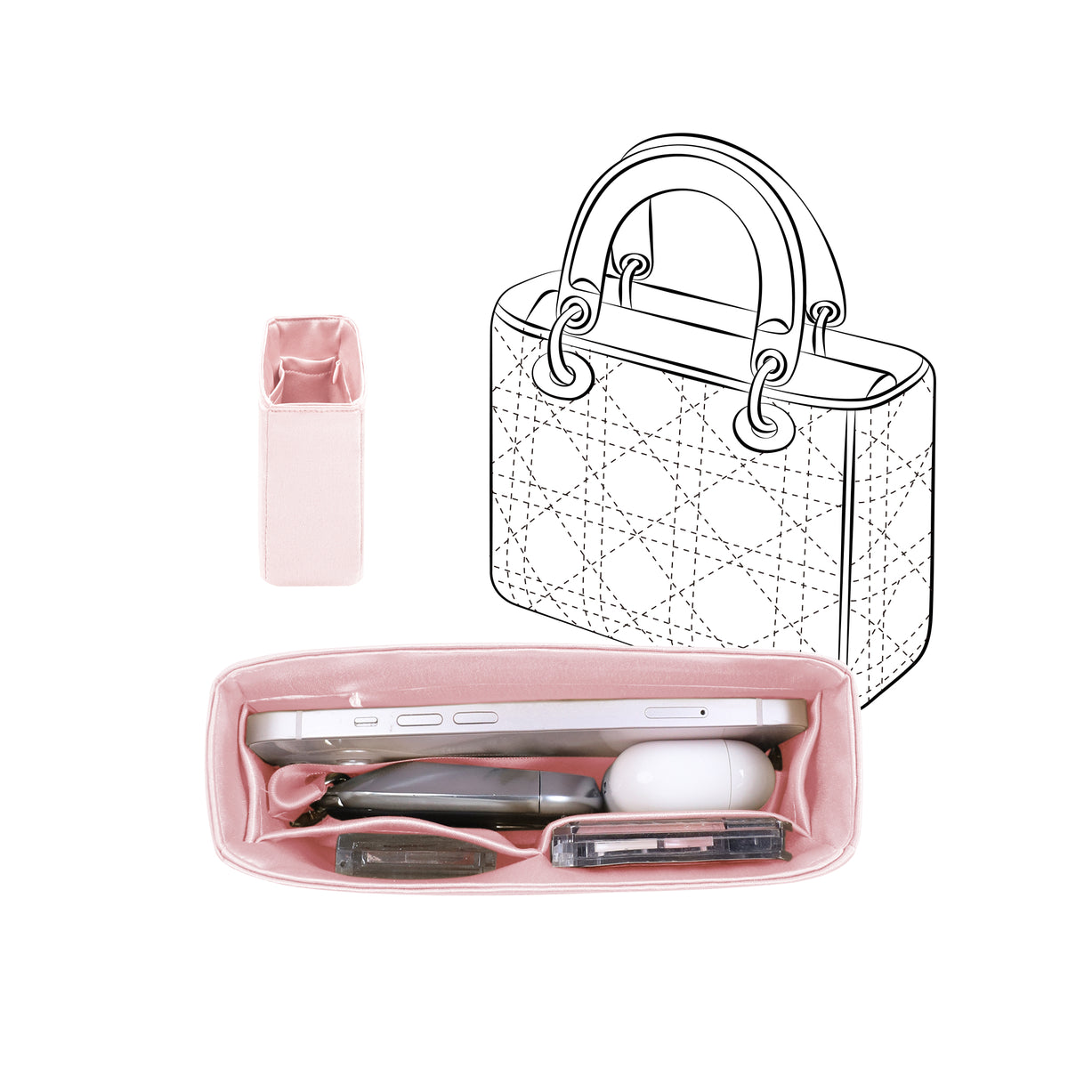 JLYZ Moon Fits for Lady bag Bag Insert Organizer For Dior