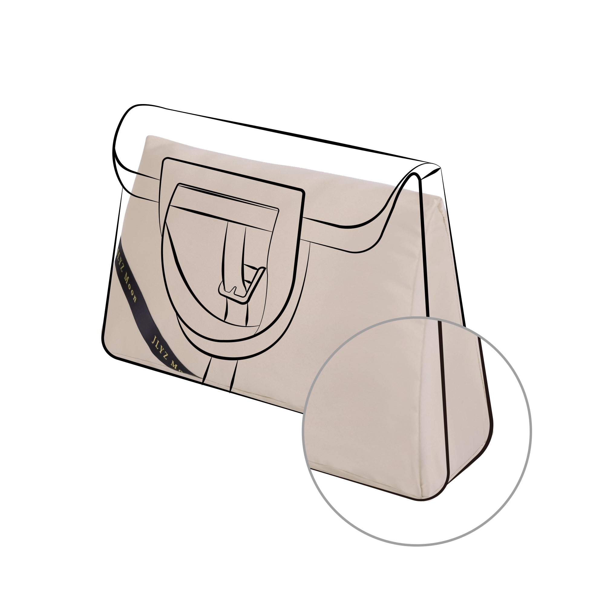 Pillow Insert for Halzan Bag, Velvet Bag Pillow Shapers for Luxury Handbag, Superior Resilience, Exclusively for Halzan Bag