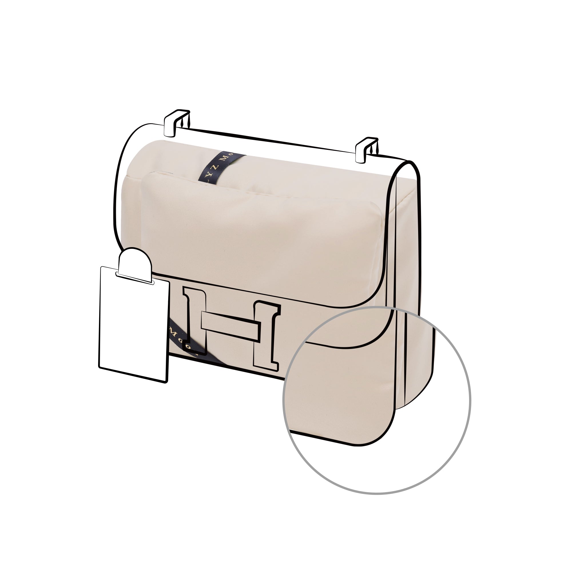 Purse Pillow for Constance/Roulis Bags, Velvet Bag Shaper Compatible with Hermes Constance, Superior Resilience