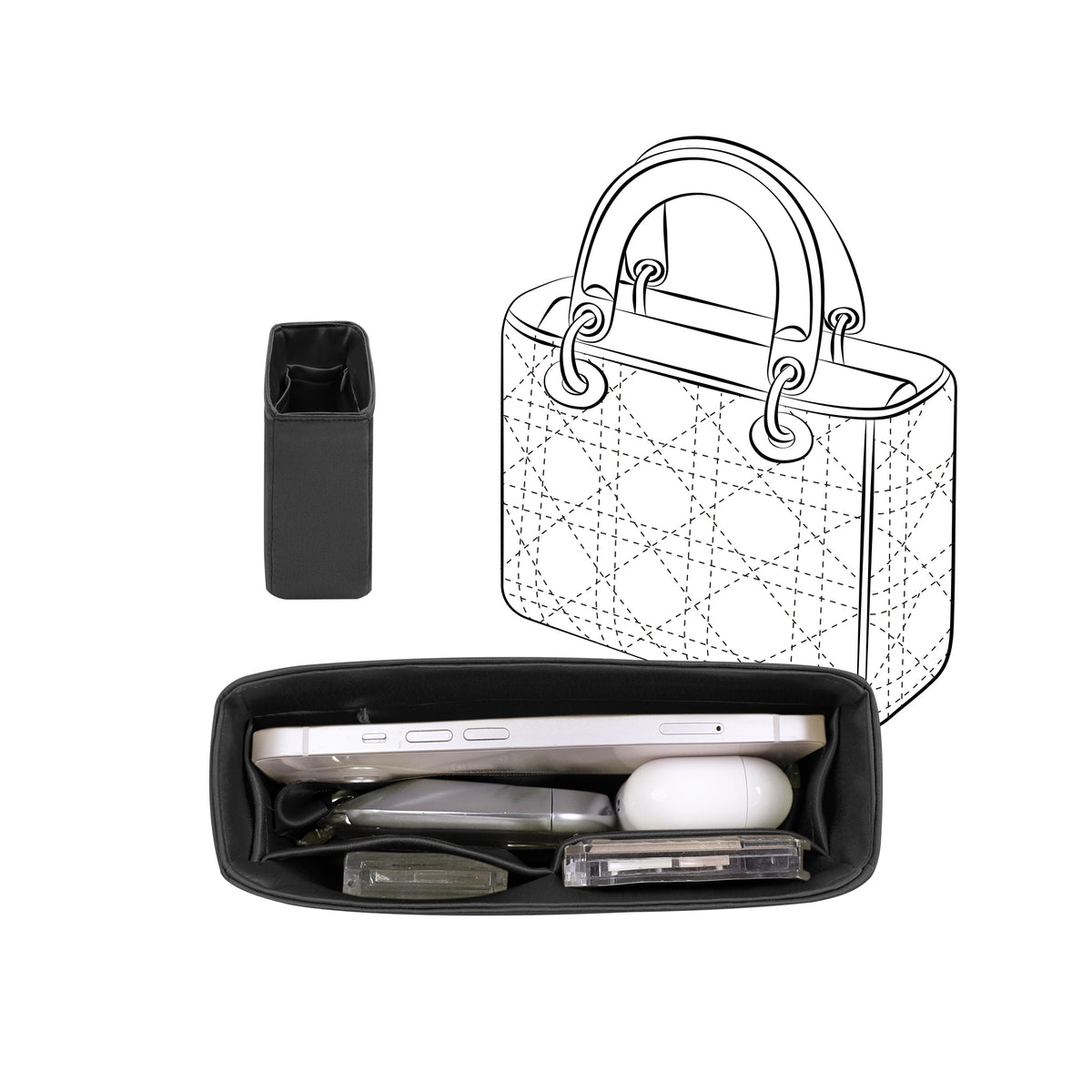 JLYZ Moon Fits for Lady bag Bag Insert Organizer For Dior