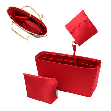 Silky Purse Insert Organizer 3 Set for Neverfull Bags, Silk Touch Bag Organizer, Luxury Handbag Shaper,Lightweight and Soft Touch