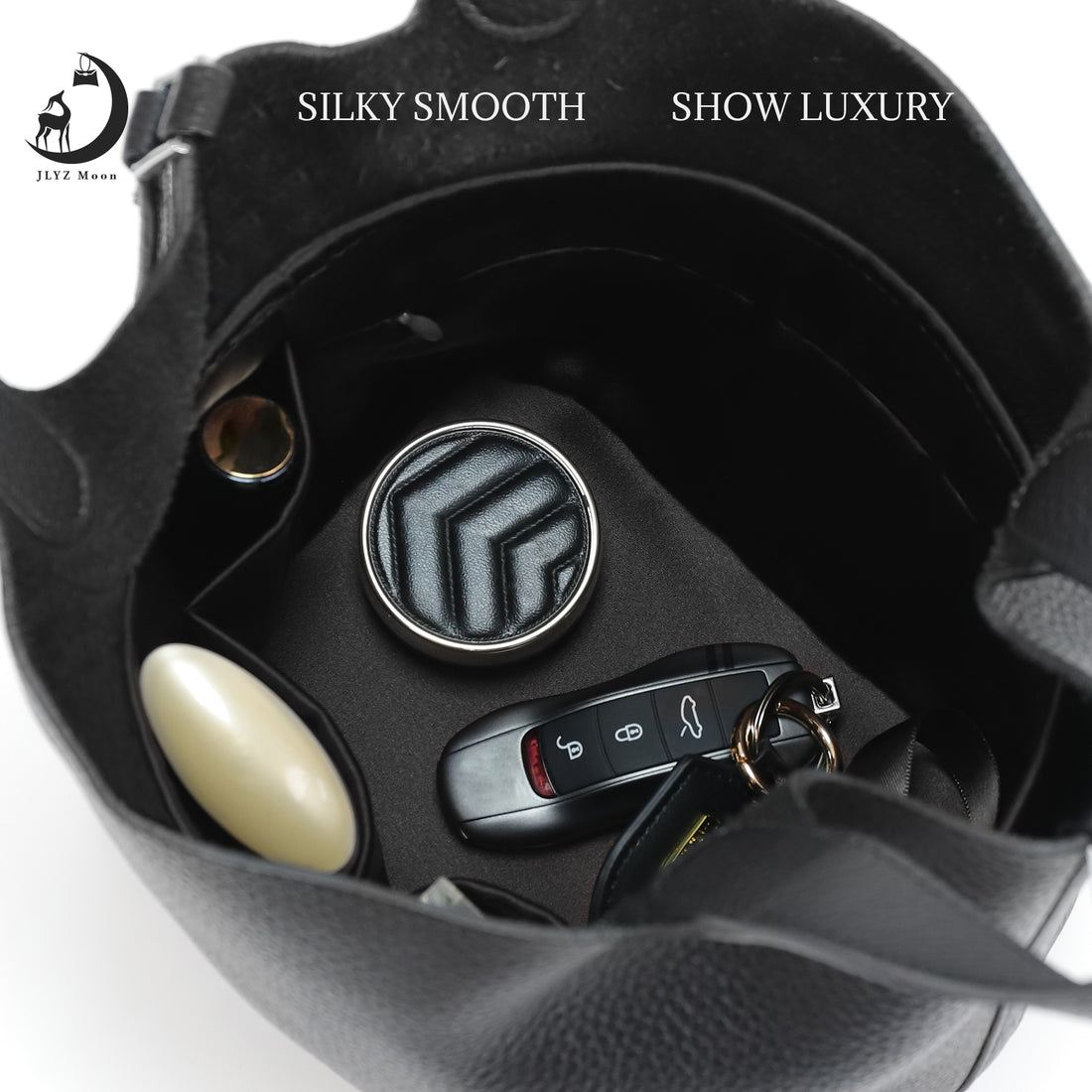 Silky Bag Insert Organizer 2 Set Fit for Picotin 18/22, Silk Liner and Storage Pouch, Fit for Hermes Picotin 18/22