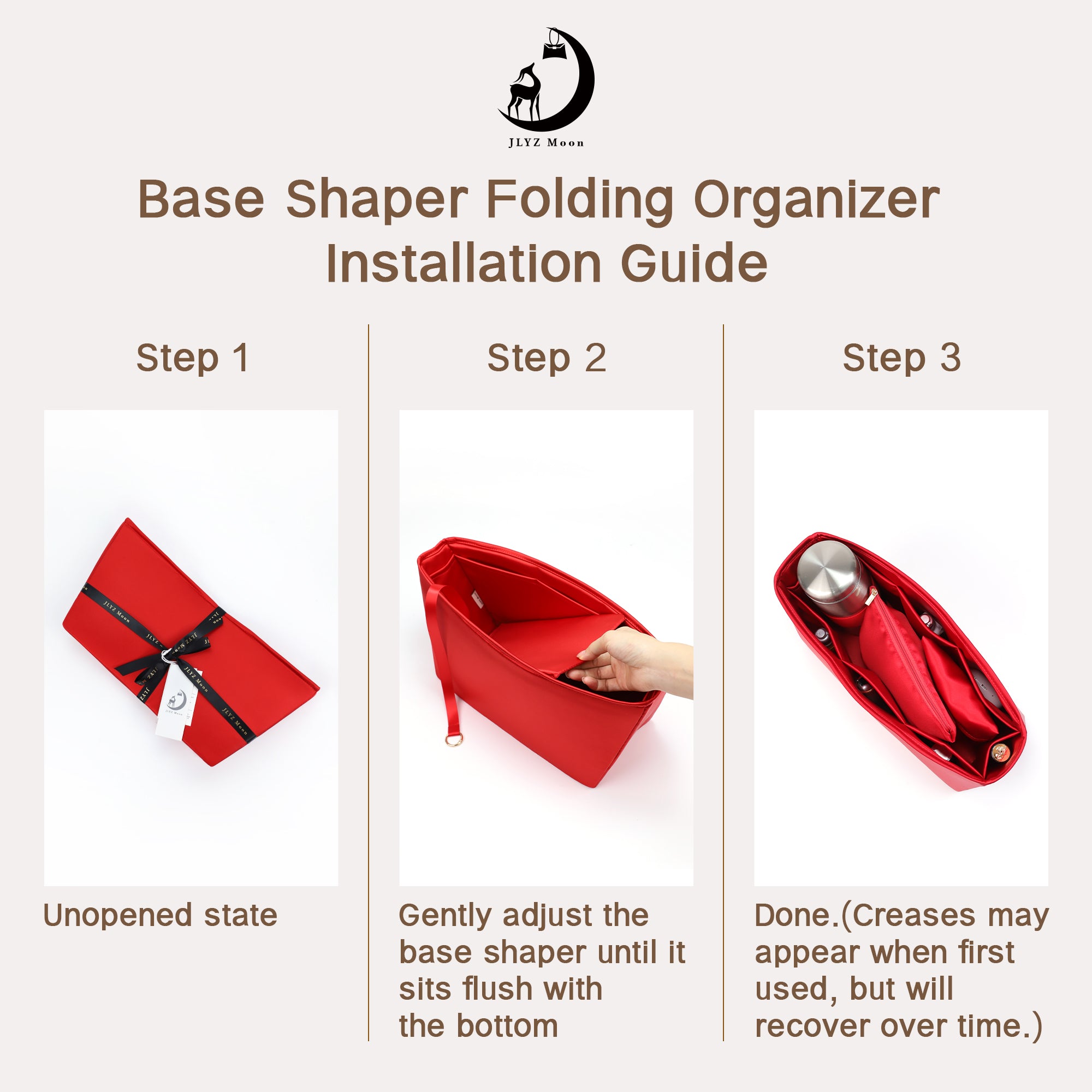 Silky Purse Insert Organizer 3 Set for Neverfull Bags, Silk Touch Bag Organizer, Luxury Handbag Shaper,Lightweight and Soft Touch