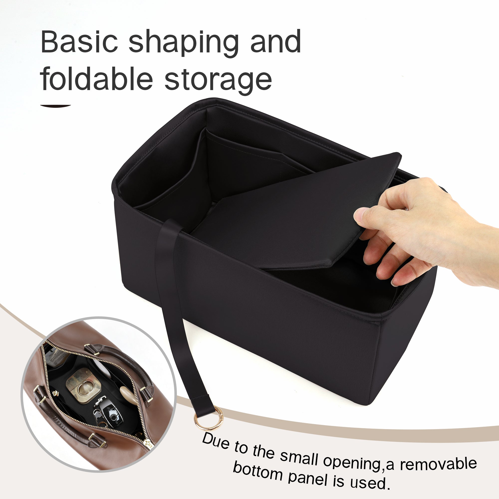 Silky Purse Insert Organizer 3 Set for Speedy Bags, Silk Touch Bag Organizer, Luxury Handbag Shaper,Lightweight