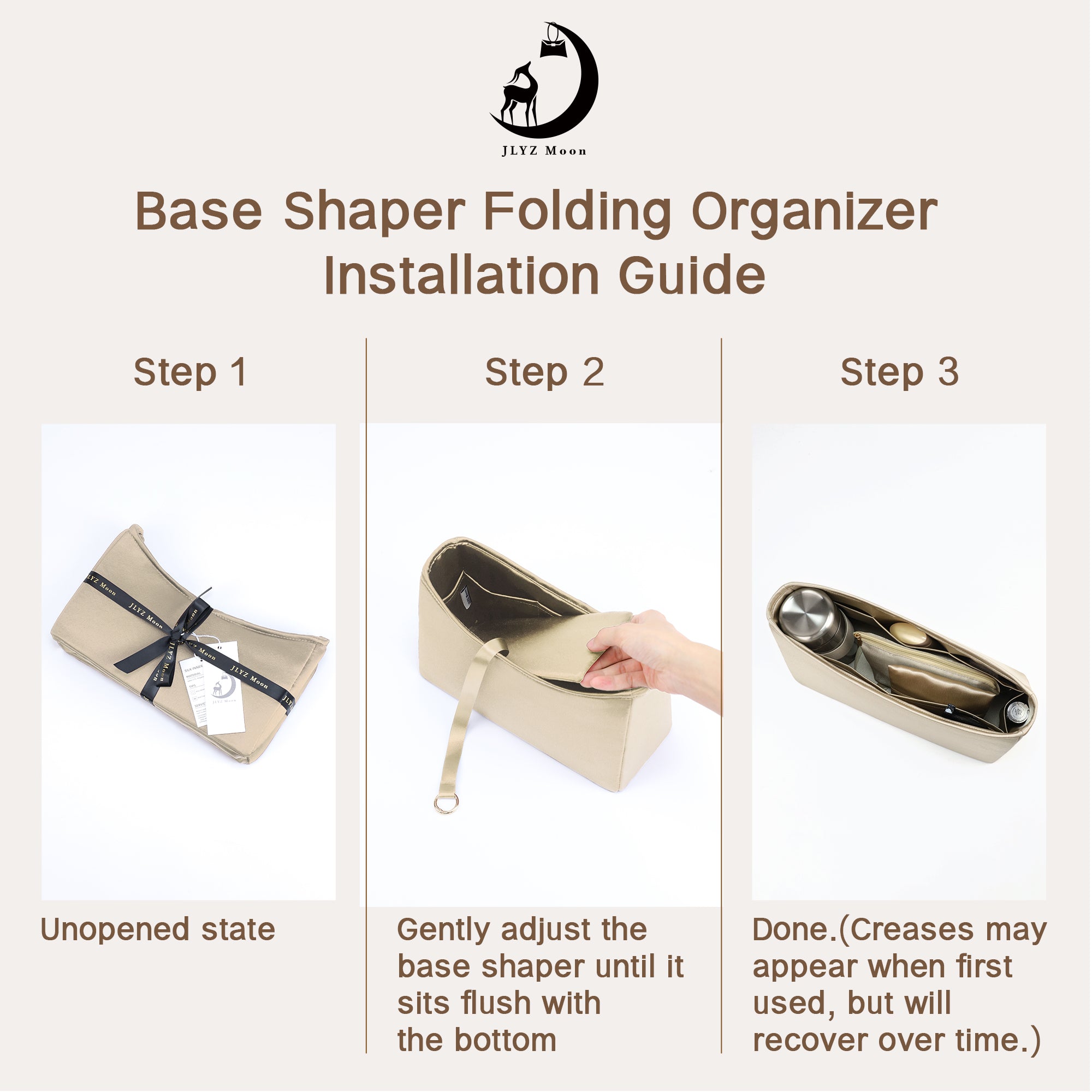 Silky Purse Insert Organizer 3 Set for Go-yard Hobo Bags, Silk Touch Bag Organizer, Luxury Handbag Shaper,Lightweight