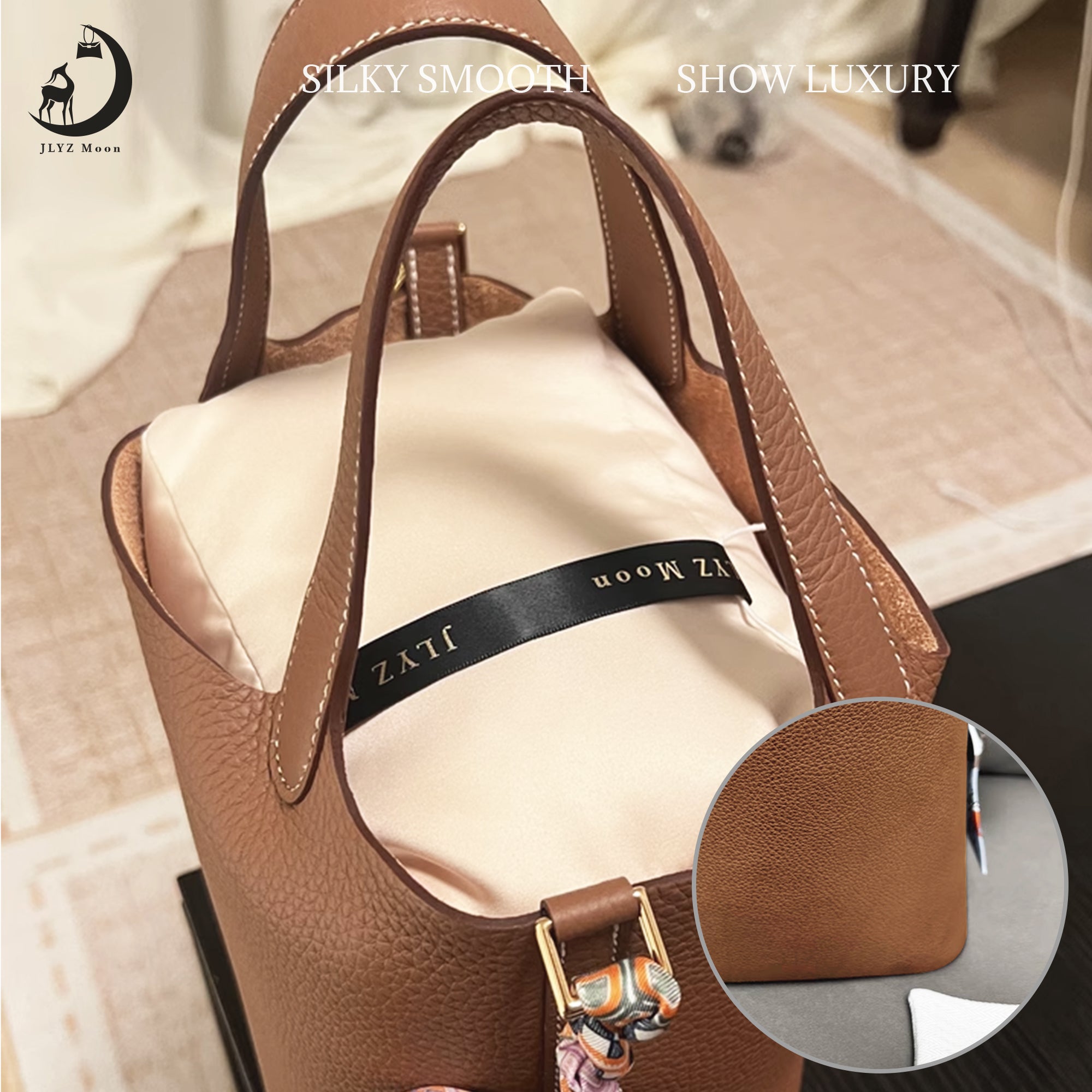 JLYZ Moon Shaper for Picotin Bag, Velvet Bag Pillow Shapers for Luxury Tote&Purse, Superior Resilience, Exclusively for Picotin Bag