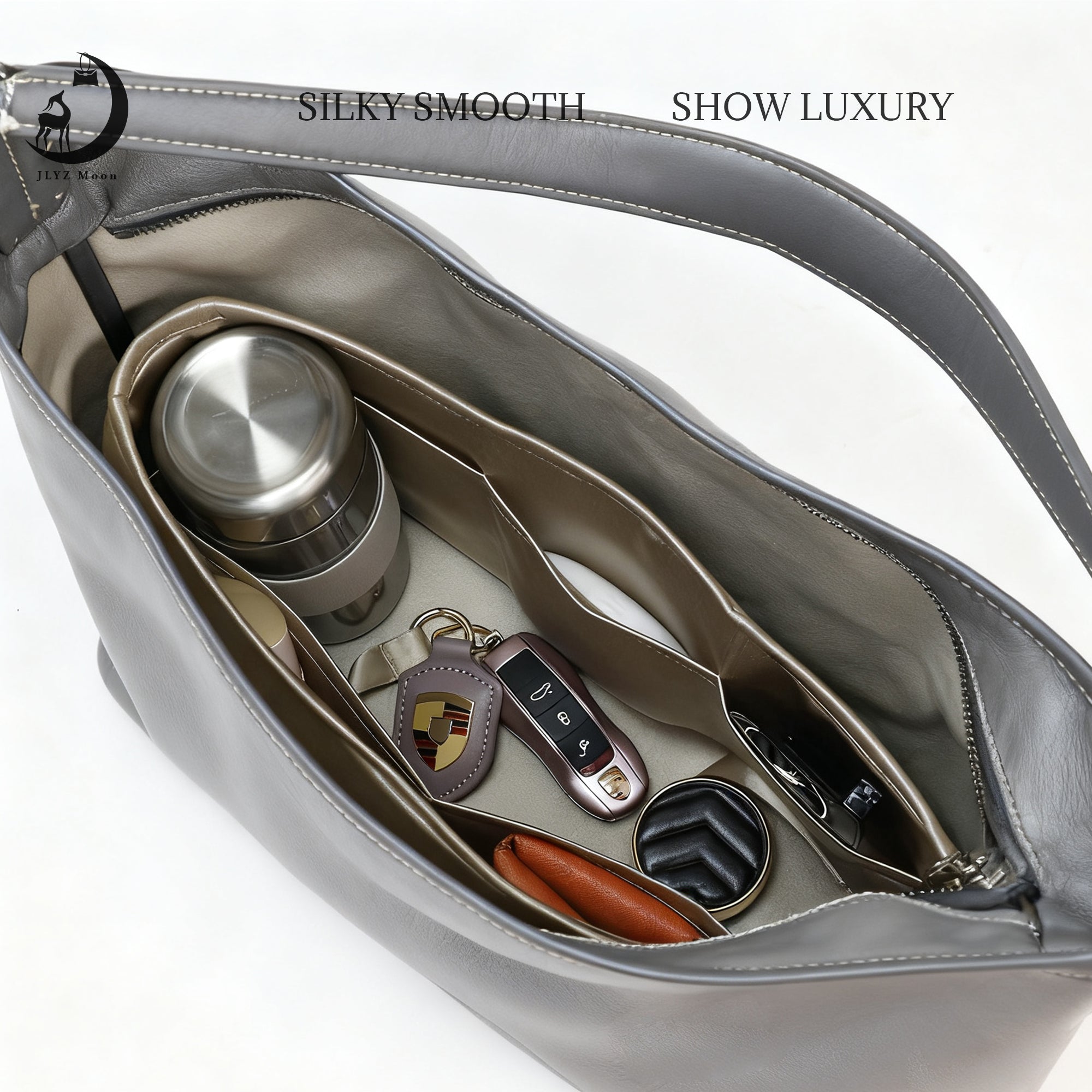 Silky Purse Insert Organizer 3 Set for Go-yard Hobo Bags, Silk Touch Bag Organizer, Luxury Handbag Shaper,Lightweight