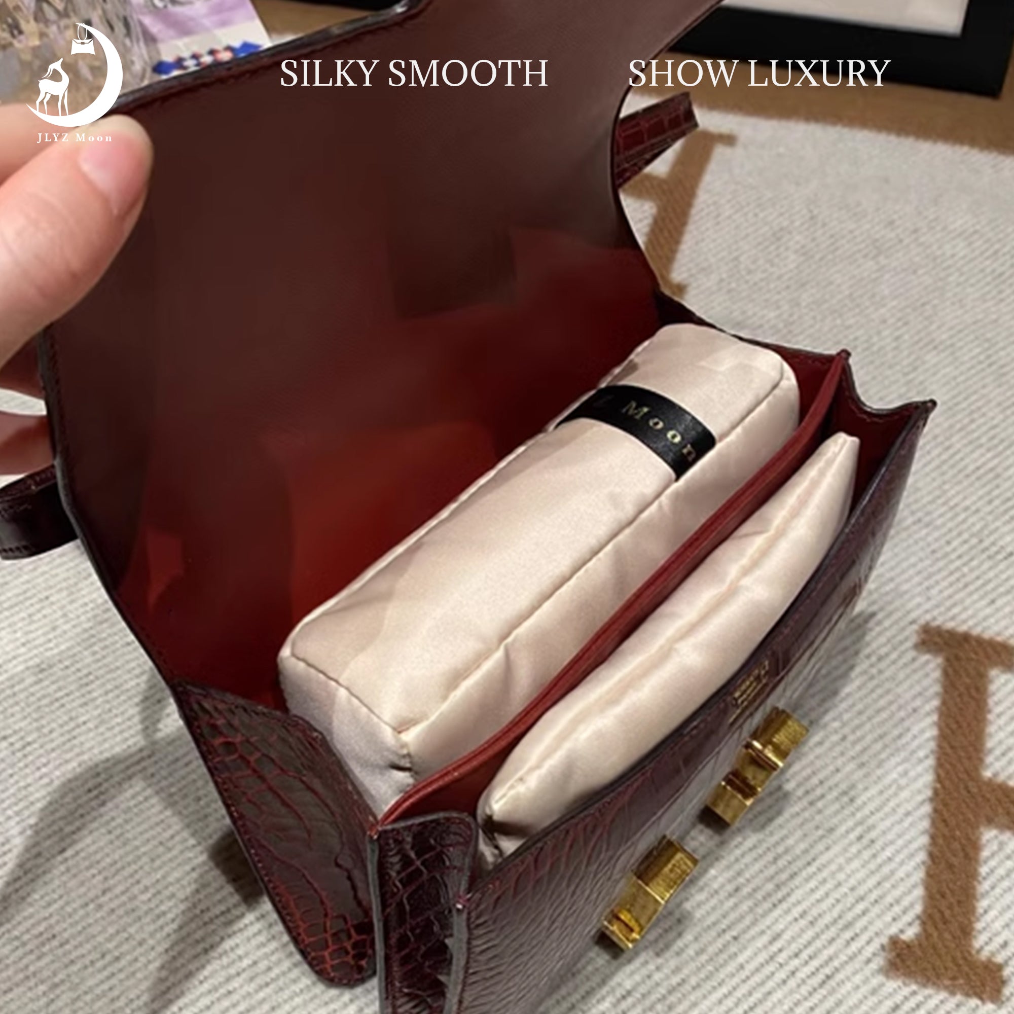 Purse Pillow for Constance/Roulis Bags, Velvet Bag Shaper Compatible with Hermes Constance, Superior Resilience