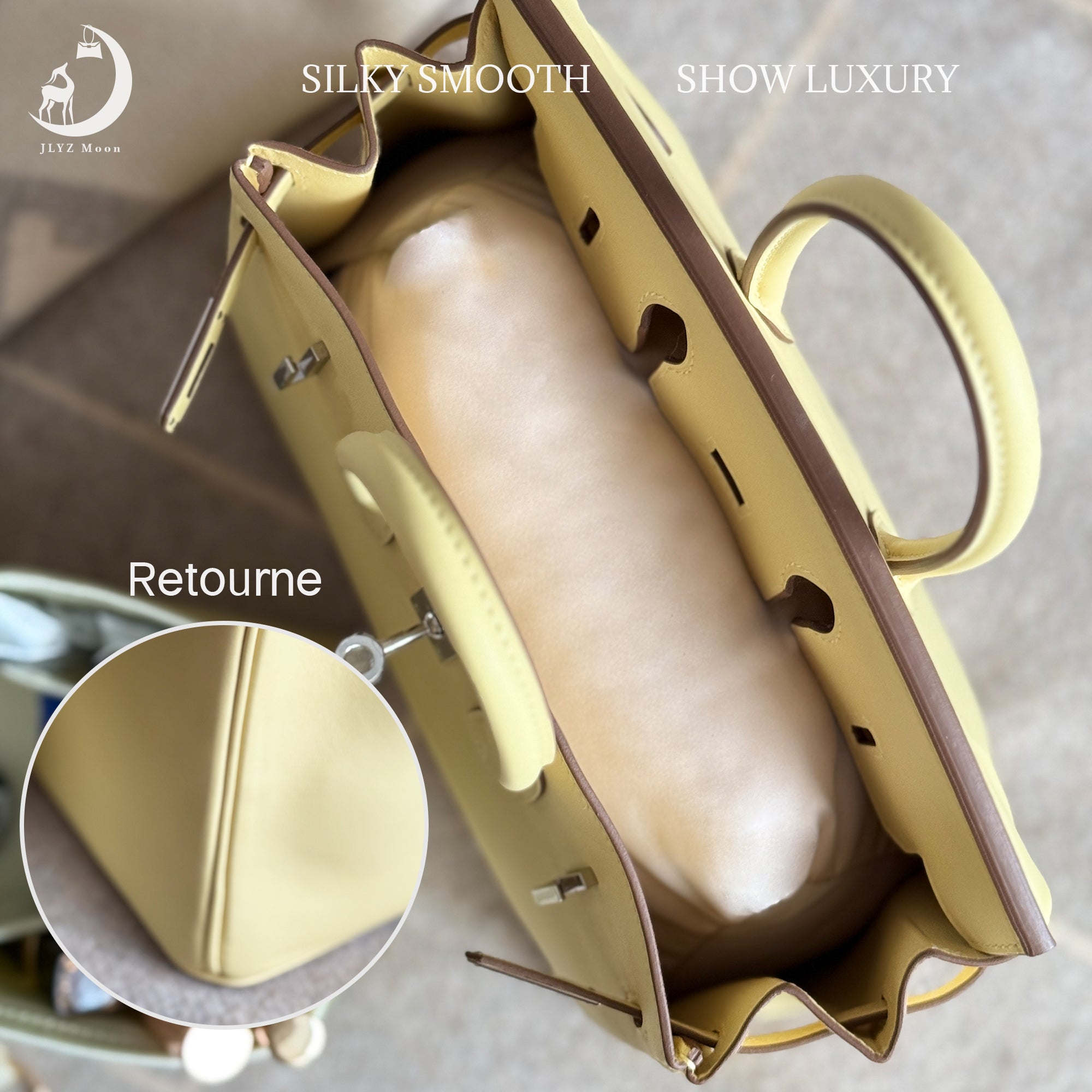 Purse Pillow Insert for Hermes Birkin Bags, Velvet Bag Shaper, Superior Resilience, Exclusively for Birkin Bag