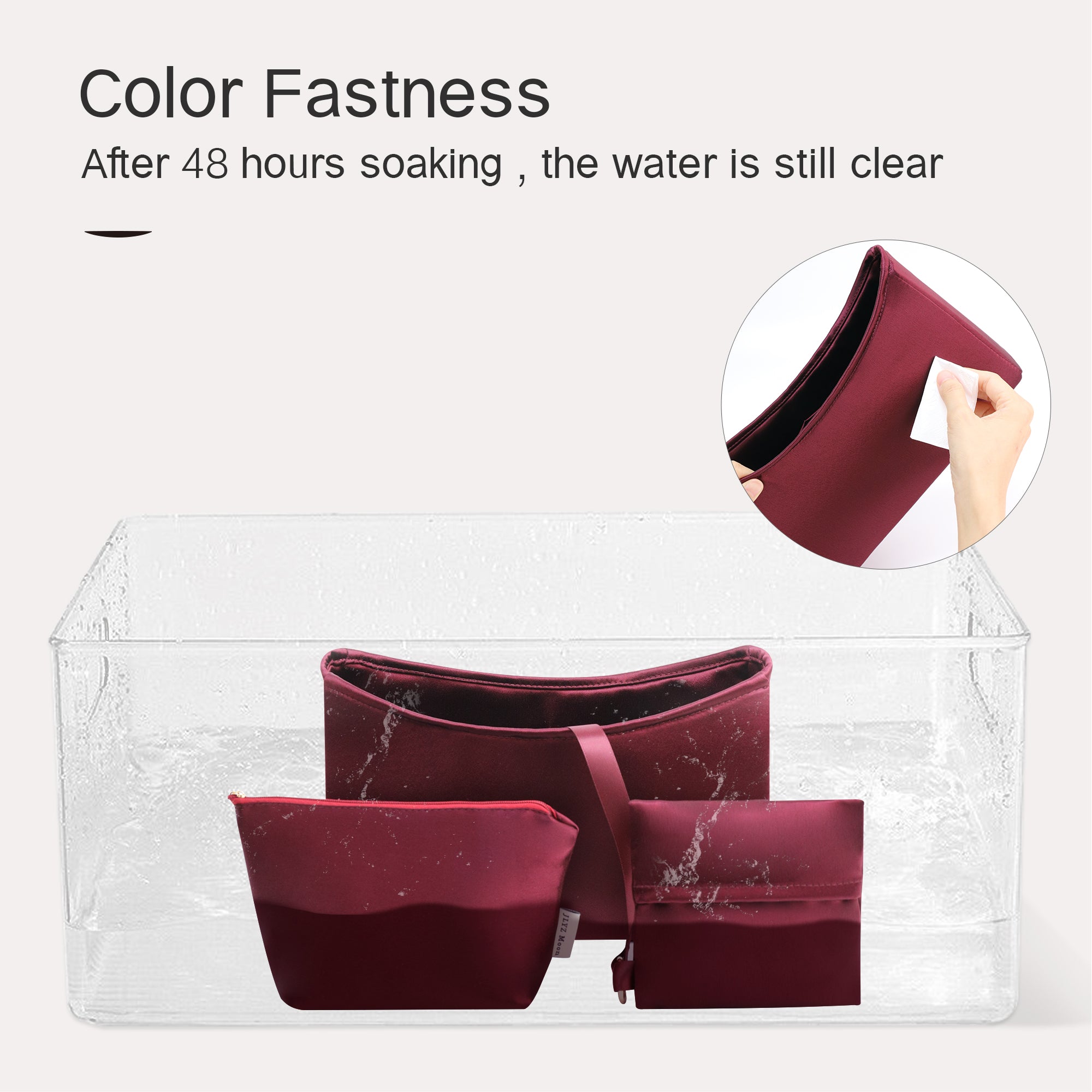 Silky Purse Insert Organizer 3 Set for Carryall Bags, Silk Touch Bag Organizer, Luxury Handbag Shaper,Lightweight