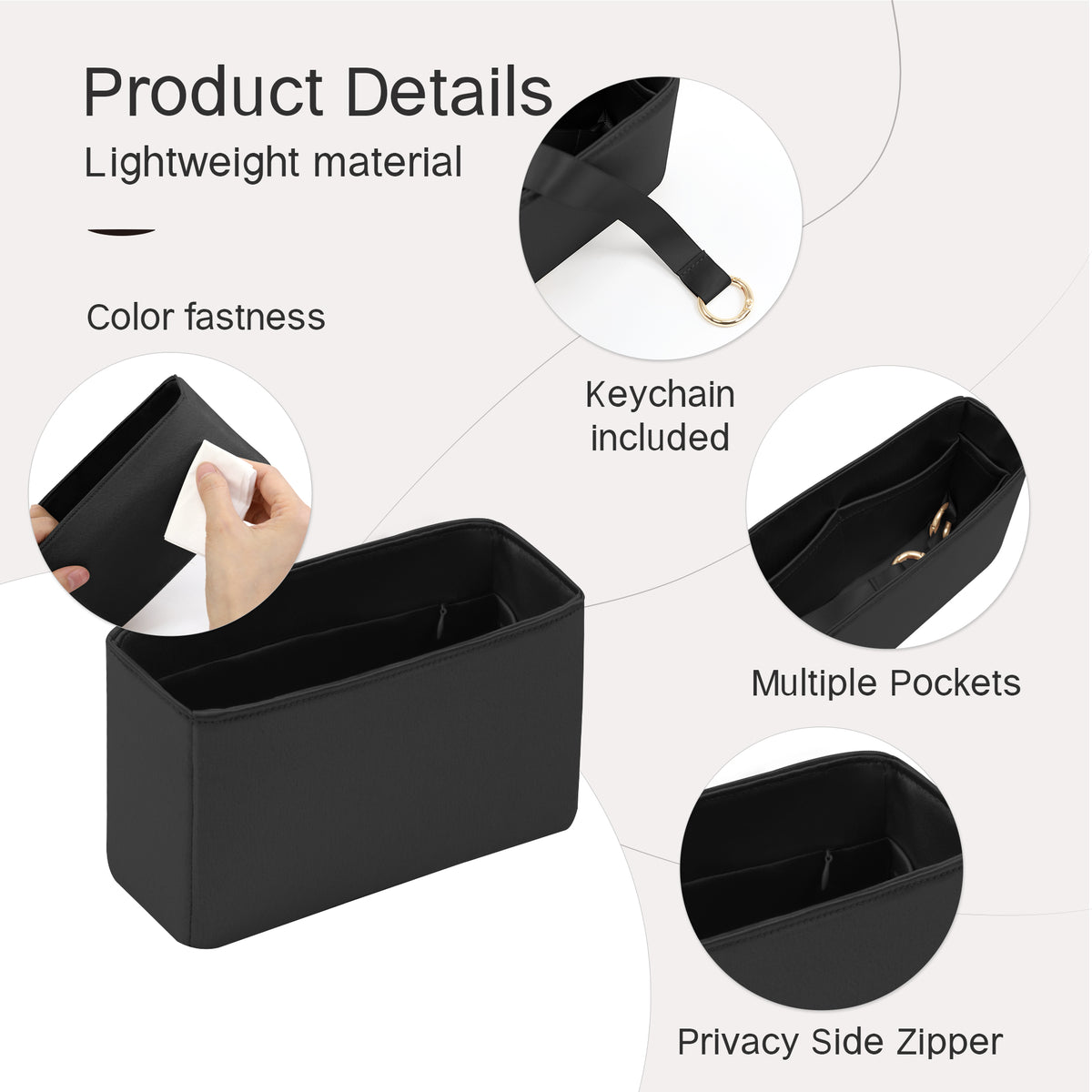 JLYZ Moon Fits for Lady bag Bag Insert Organizer For Dior
