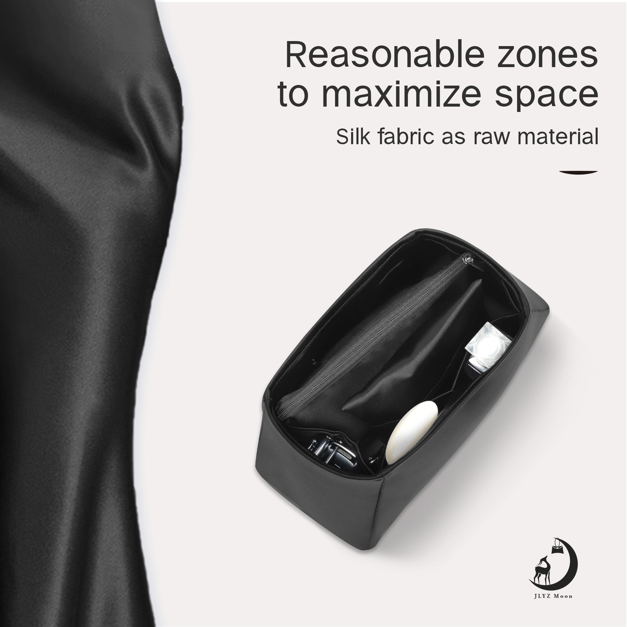 Silky Purse Insert Organizer 3 Set for Chanel 25C Hobo Bags, Silk Touch Bag Organizer, Luxury Handbag Shaper,Lightweight