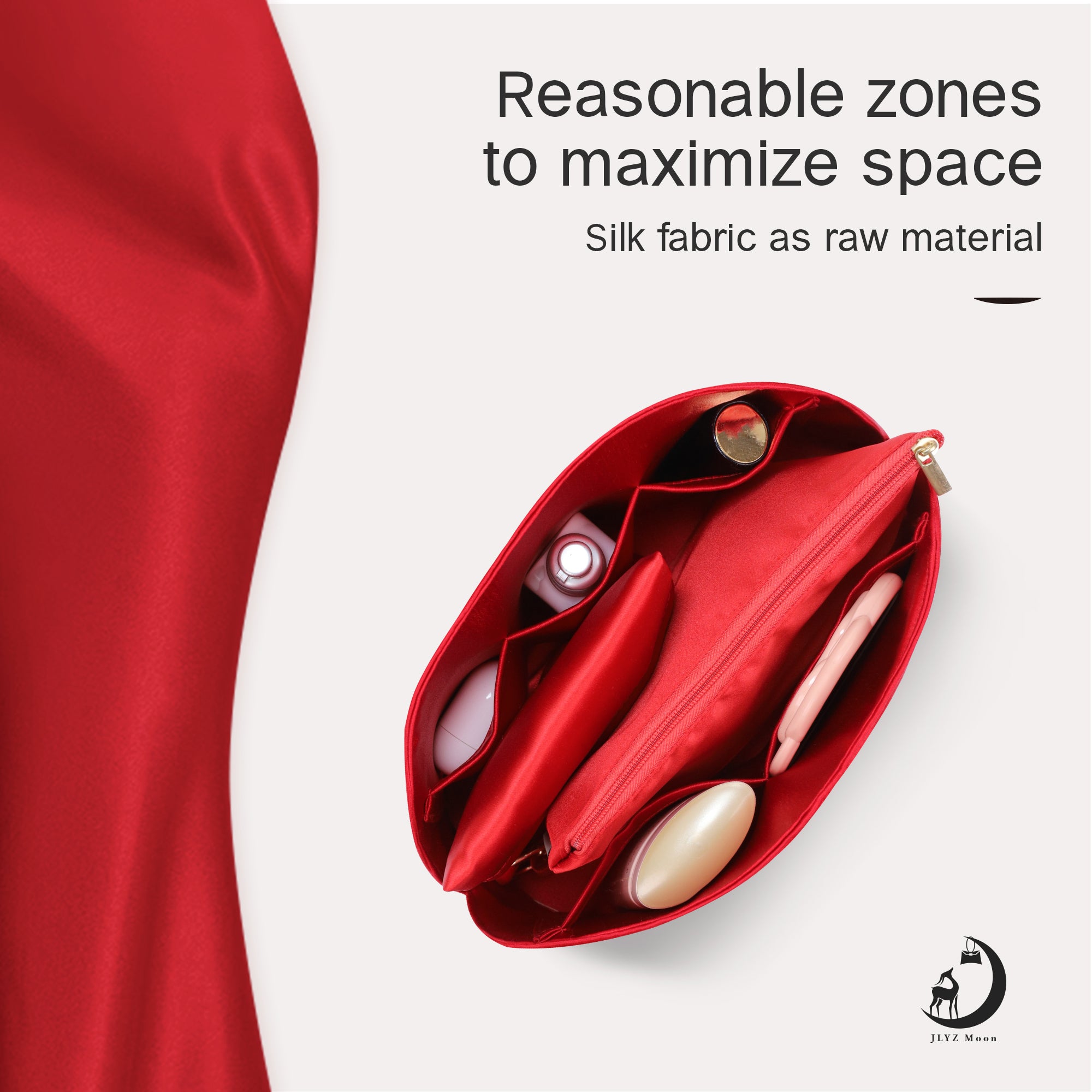 Silky Purse Insert Organizer 3 Set for Alma Bags, Silk Touch Bag Organizer, Luxury Handbag Shaper,Lightweight