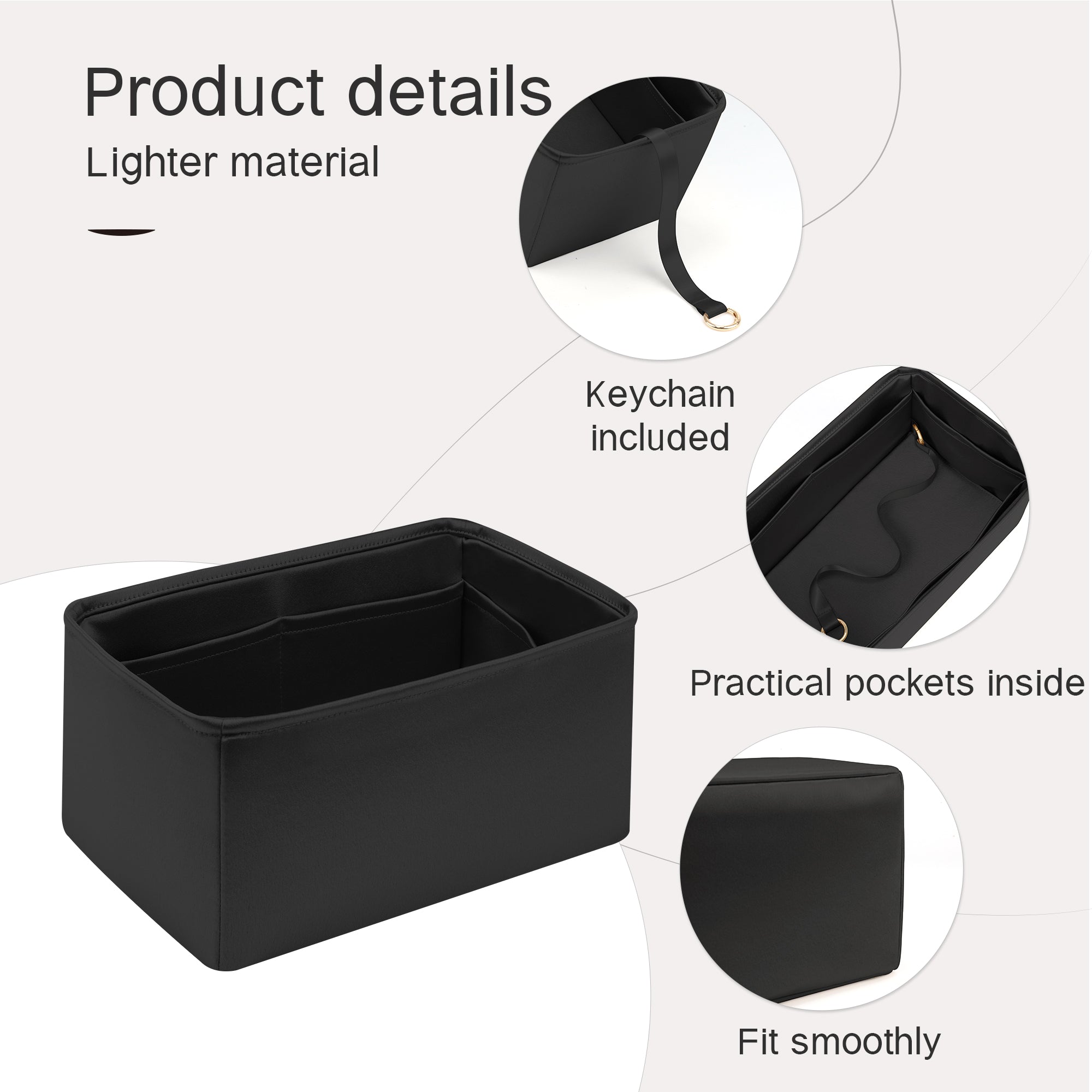 Silky Purse Insert Organizer 3 Set for Speedy Bags, Silk Touch Bag Organizer, Luxury Handbag Shaper,Lightweight