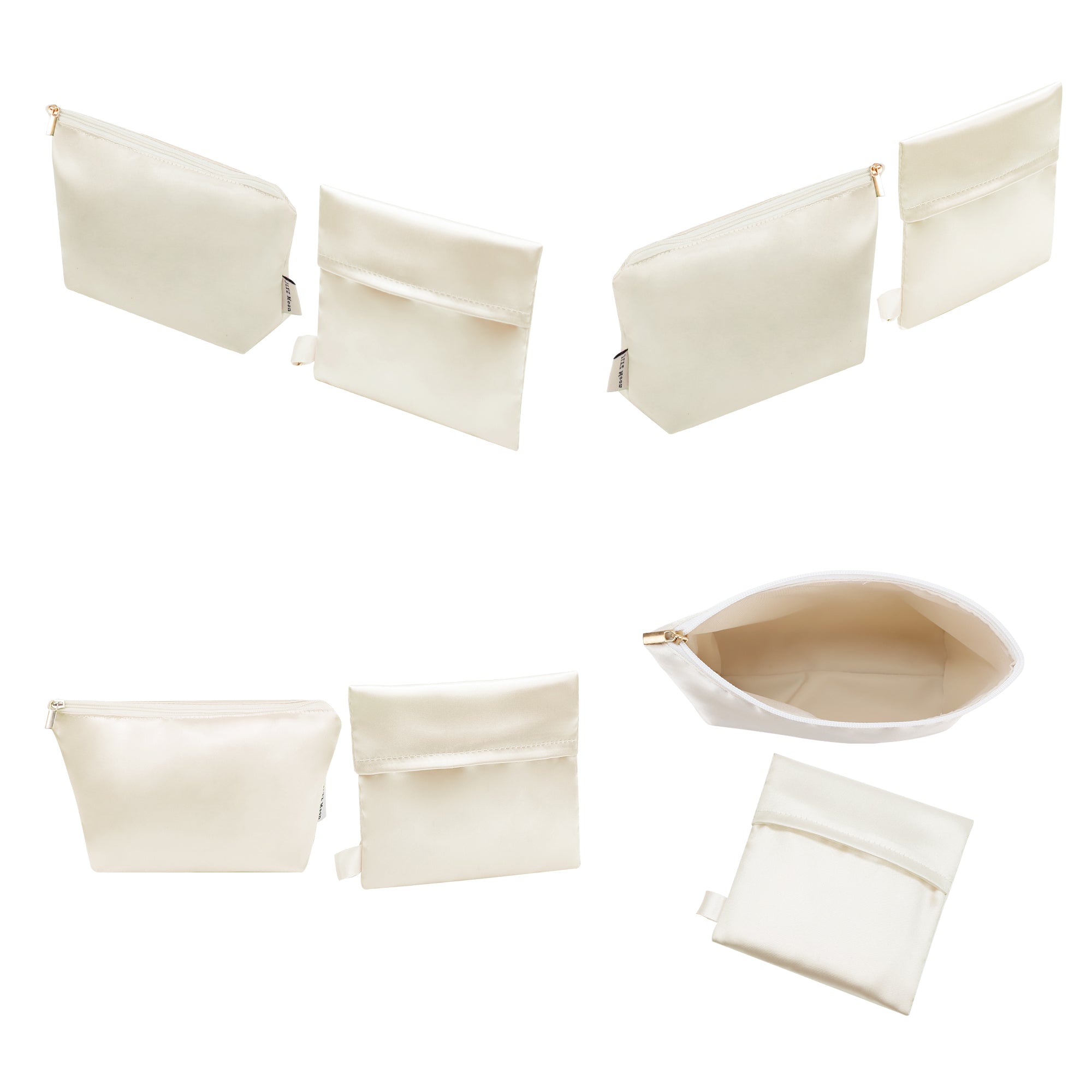 Travel Makeup Bag, silk Cosmetic Bag, Travel Toiletry Bag Organizer Cute Makeup Brushes Aesthetic Accessories Storage Bag for Women