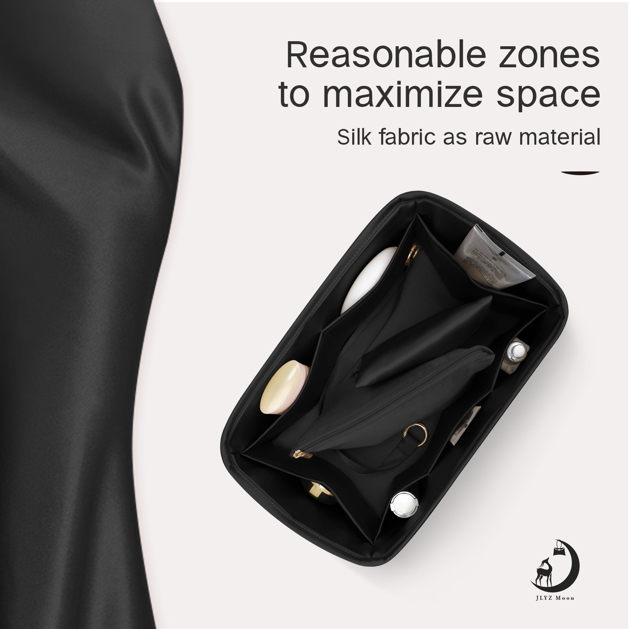 Silky Purse Insert Organizer 3 Set for Speedy Bags, Silk Touch Bag Organizer, Luxury Handbag Shaper,Lightweight