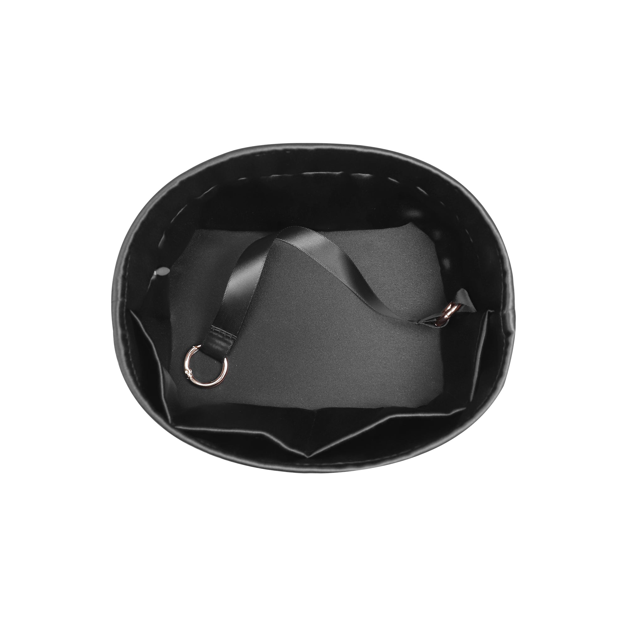 JLYZ Moon Picotin 18 Bag Insert Oval with Zipper, Purse Organizer Compatible with Hermes Picotin, Silky Bag Insert, Lightweight and Soft Touch