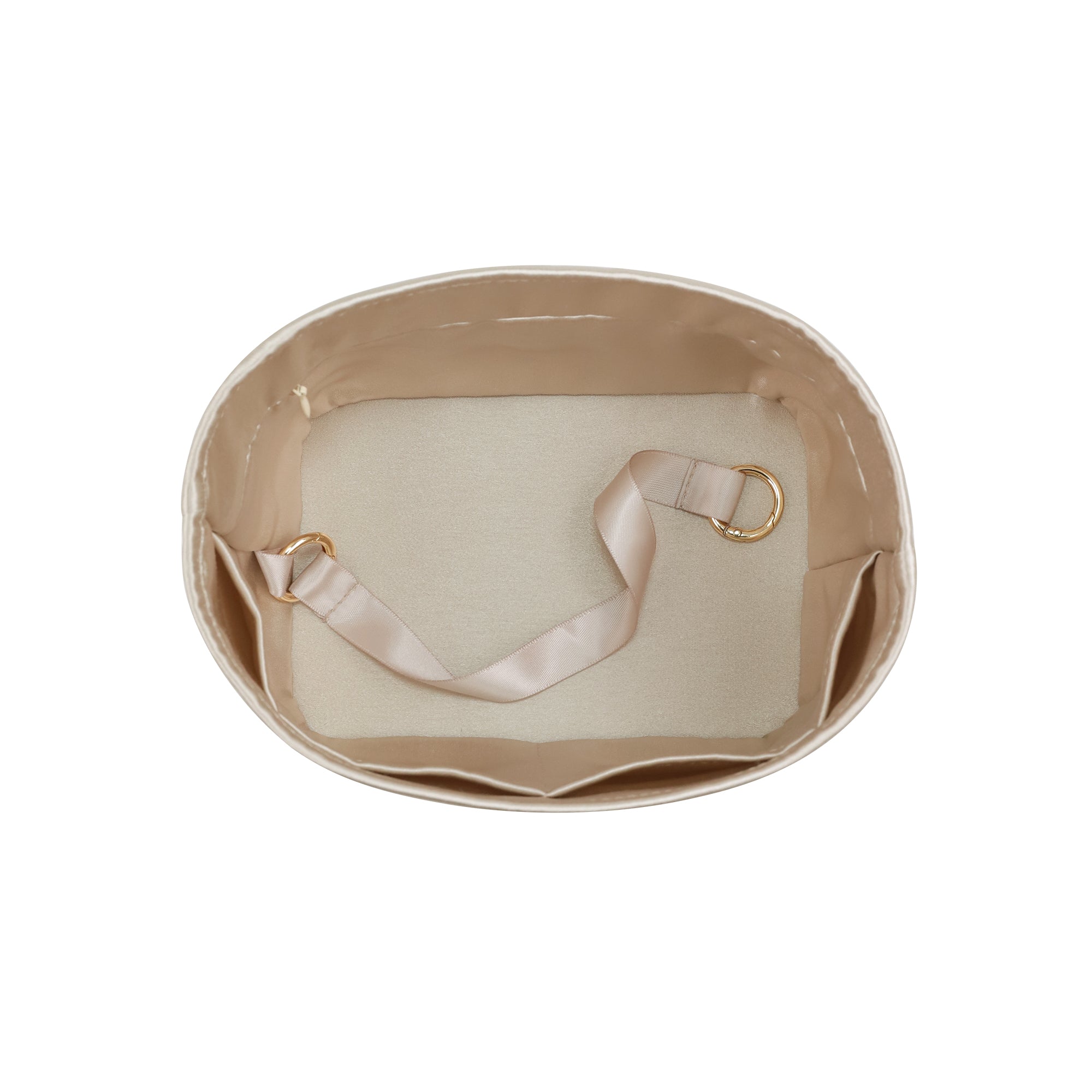 JLYZ Moon Picotin 18 Bag Insert Oval with Zipper, Purse Organizer Compatible with Hermes Picotin, Silky Bag Insert, Lightweight and Soft Touch