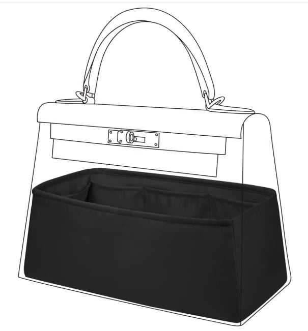 Silky Purse Insert Organizer 3 Set for Chanel 25C Hobo Bags, Silk Touch Bag Organizer, Luxury Handbag Shaper,Lightweight